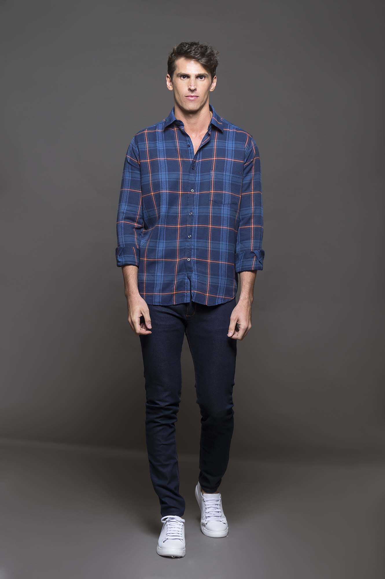 6605VIYMLAM - CAMISA KEVIN LEÑSP AZUL MARINO